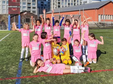 
Mannschaftsfoto von den Juniorinnen des FC ZUG94.
