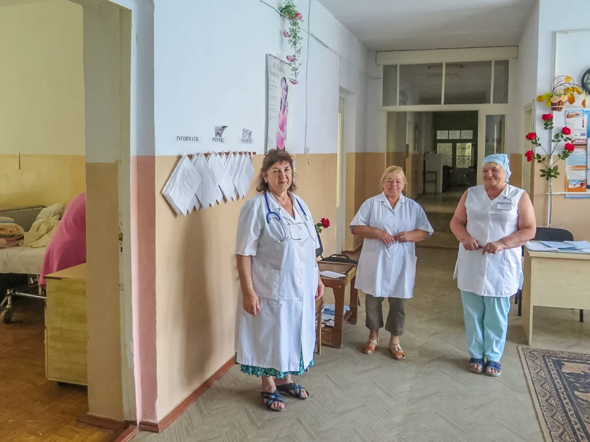 
Teaser Spital Criuleni Moldawien, 3 Mitarbeiterinnen des Spitals.
