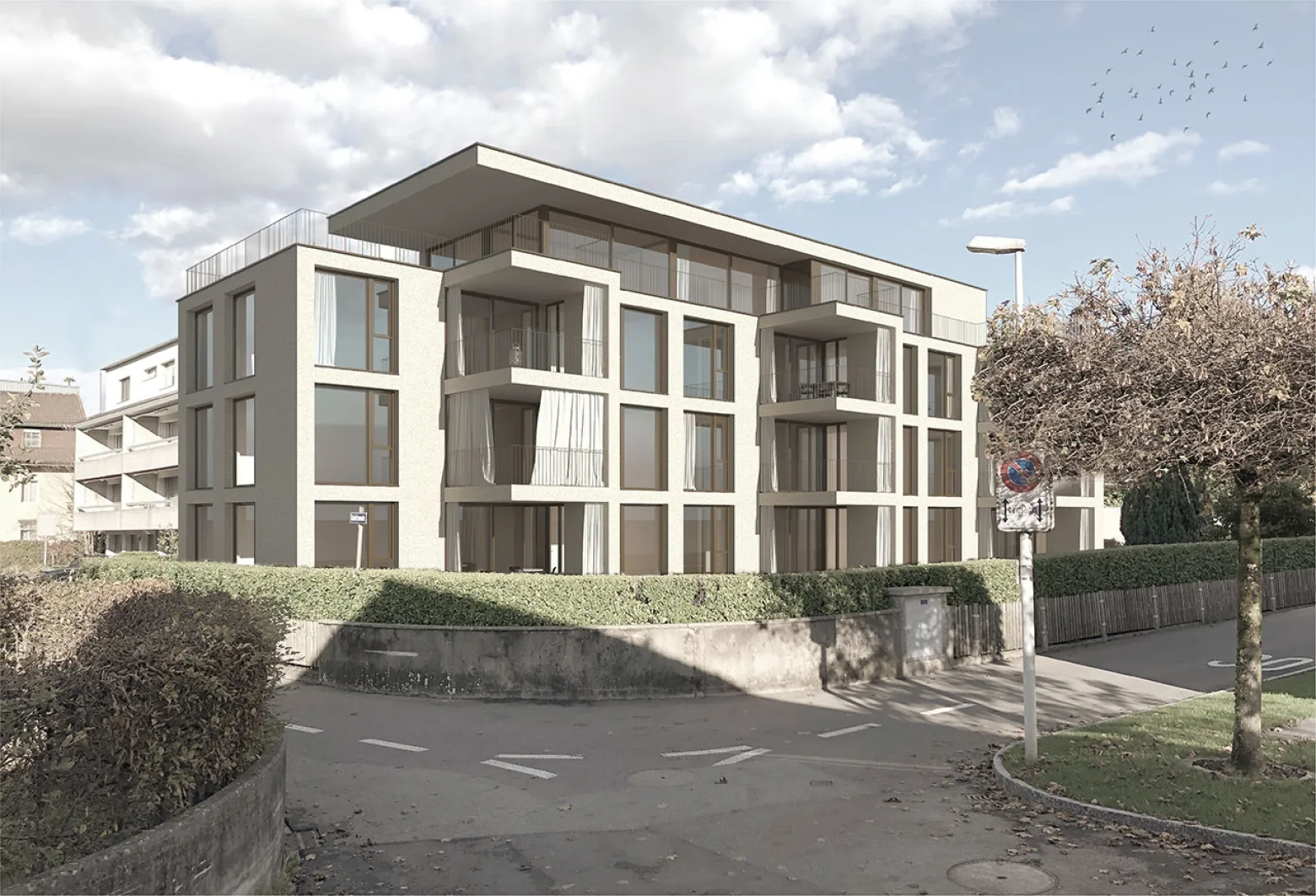 Visualisierung Mehrfamilienhaus Baar.