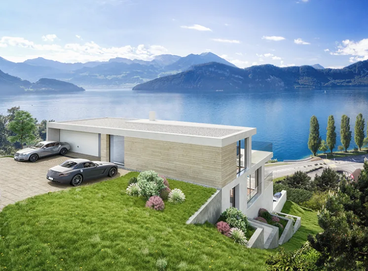 Teaser Traumvilla am Vierwaldstättersee, Visualisierung.